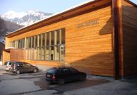 Schulkomplex Gemeinde Au - Dorfsaal - Westansicht