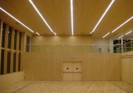 Schulkomplex Gemeinde Au - Dorfsaal - Innenansicht